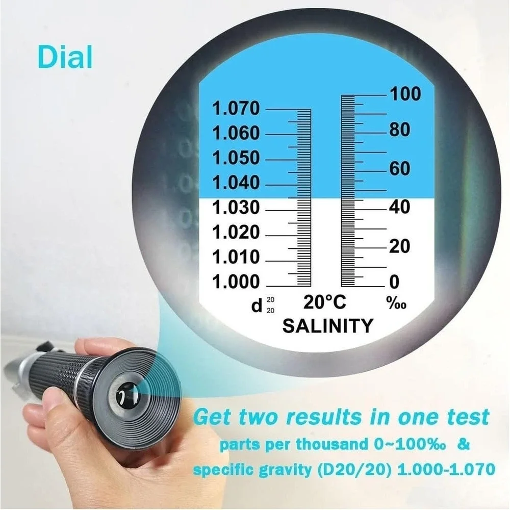 Agriculture Solutions Salinity Refractometer for Seawater and Marine Fishkeeping